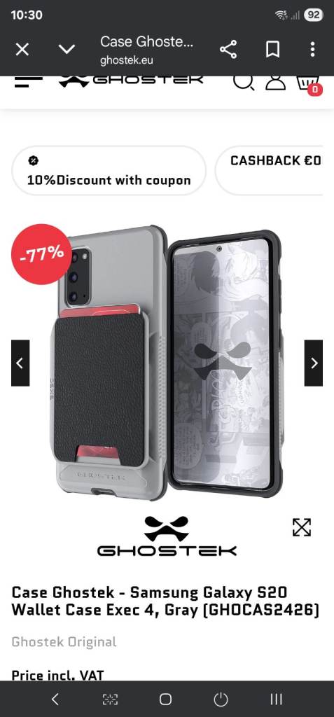 image for Samsung s20 ghostex card wallet case  unused 