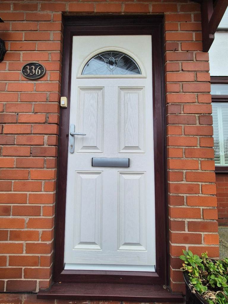 Composite External White Front door