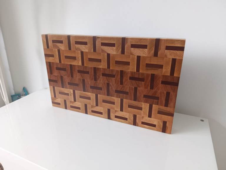 Handmade, statement end grain chopping board, x-large