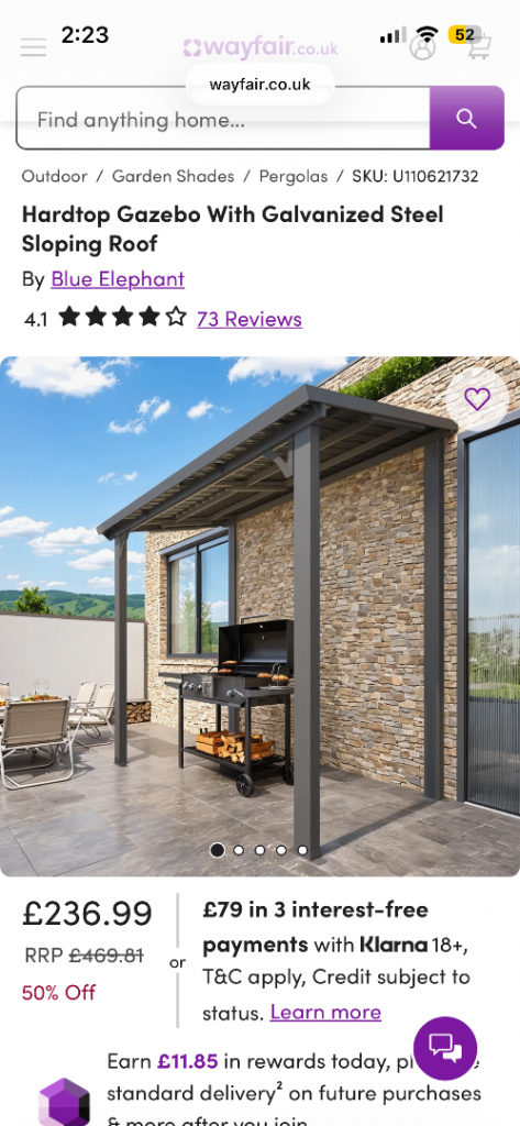 Hardtop gazebo 