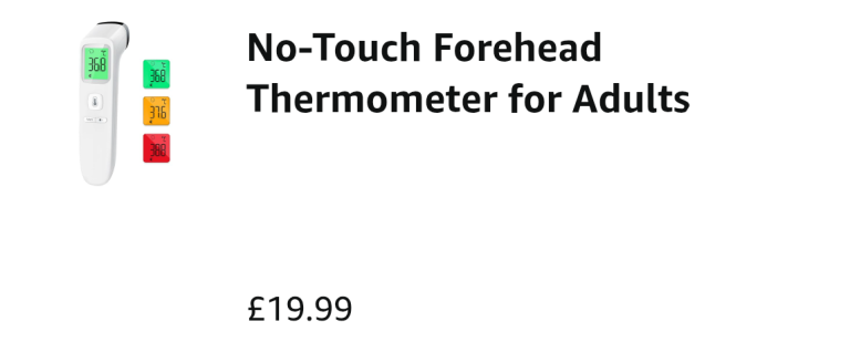 Brand New No-Touch Forehead Thermometer for all ages 
