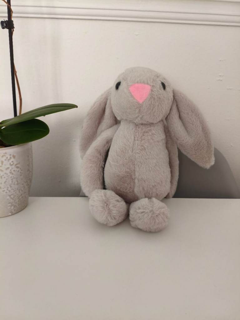 Grey Plush Rabbit