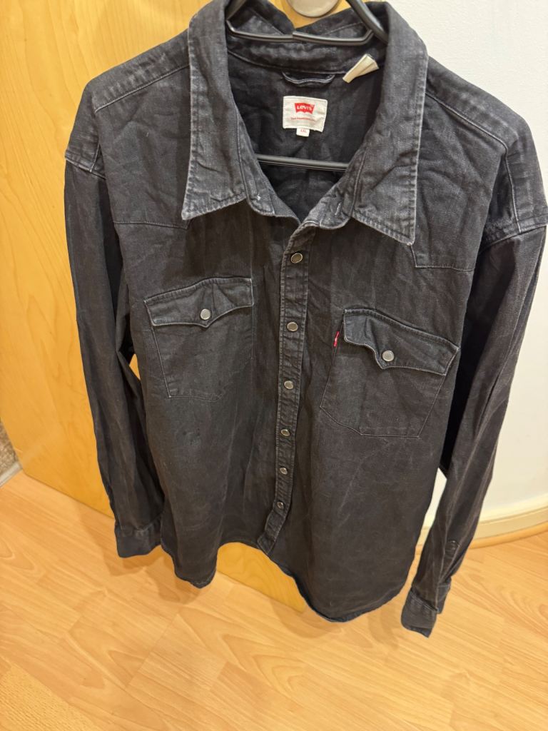 Levi’s denim shirt black xxl size collection in Liverpool city centre