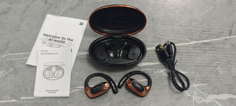 HTC Wireless Bluetooth Sports Headphones with Ai Translation 