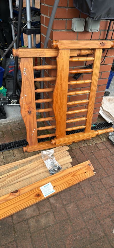 Childrens wooden bed 