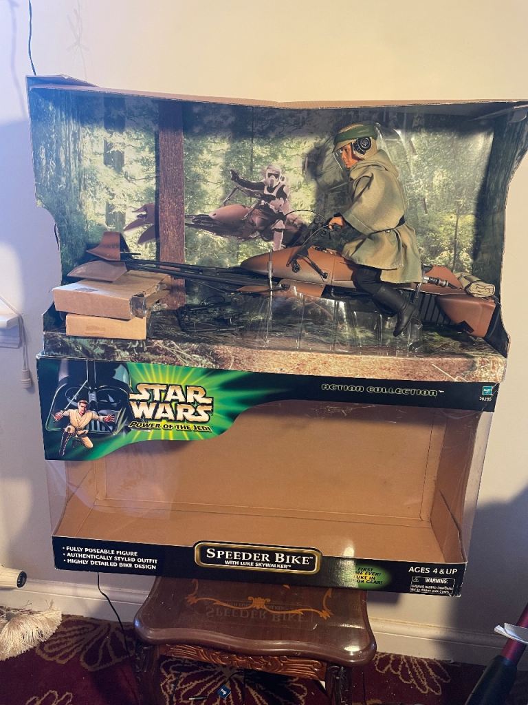 image for Vintage Star Wars Luke on speeder bike 