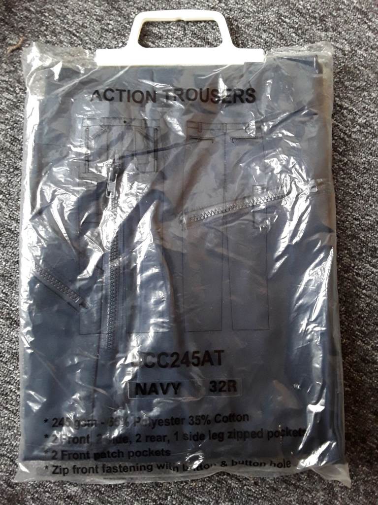 New 3 pairs, 32 inch,  Arco essentials zip pocket cargo trousers