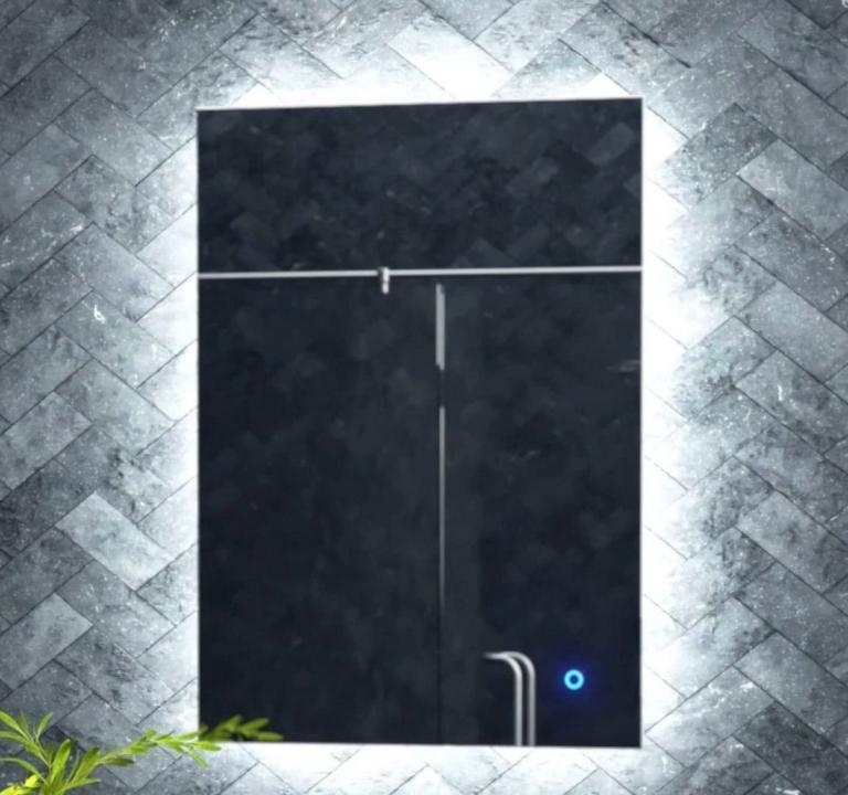 Pebble Grey - 500x700mm Savannah LED Illuminated Bathroom Mirror | Demister | Cool/Warm White