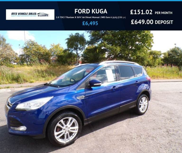  FORD KUGA 2.0 TDCi Titanium X 2015,Leather,Glass Roof,Cruise,DAB,PARK SENSORS,F.S.H,Ulez Compliant