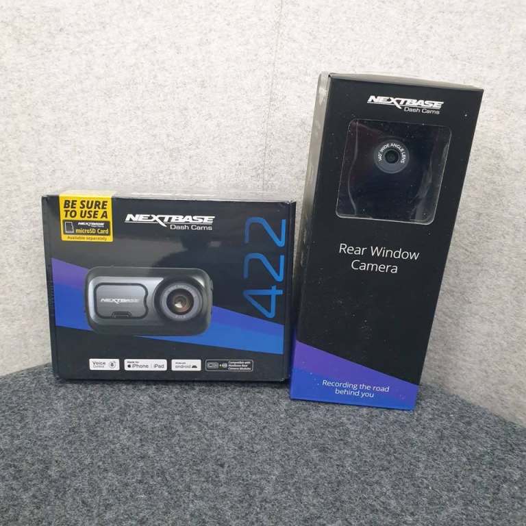 New Nextbase 422GW Car Dash Cam Front & Rear Camera 1440p Dashcam WiFi GPS, Bluetooth, Night Vision