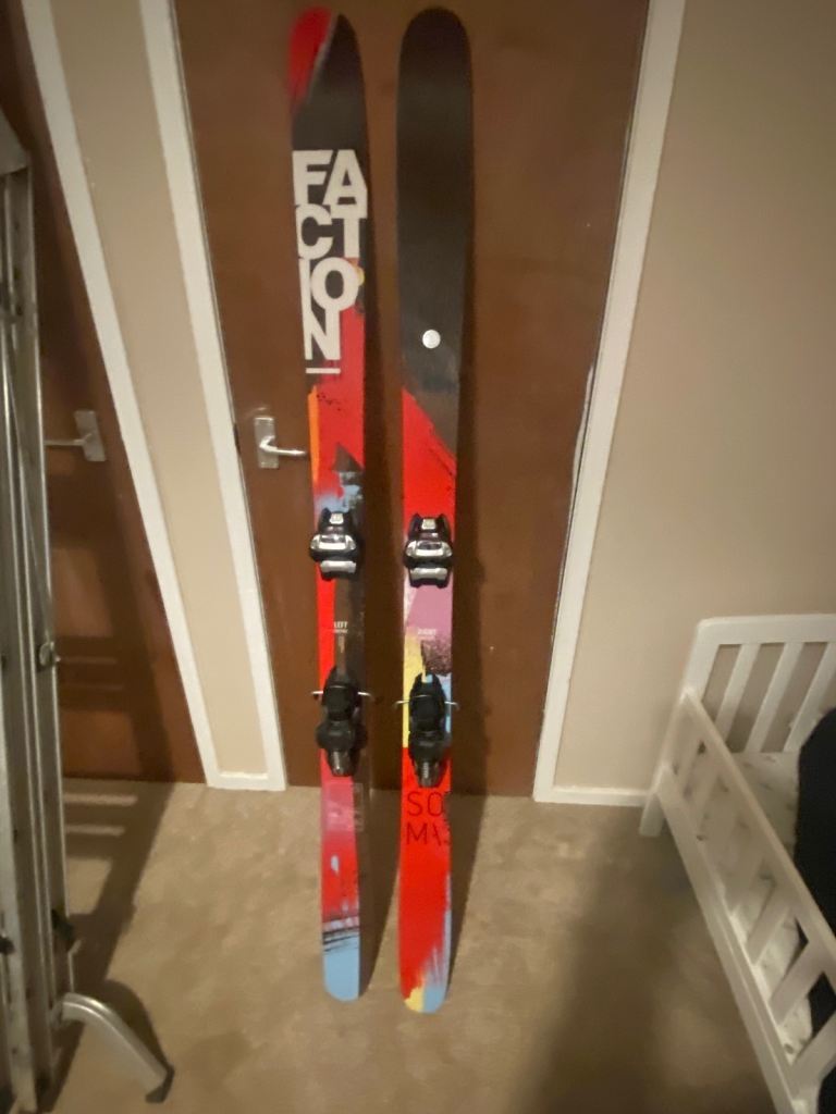 Faction Soma Ski’s, Marker Griffon Bindings, Atomic Boots & Dakine bag