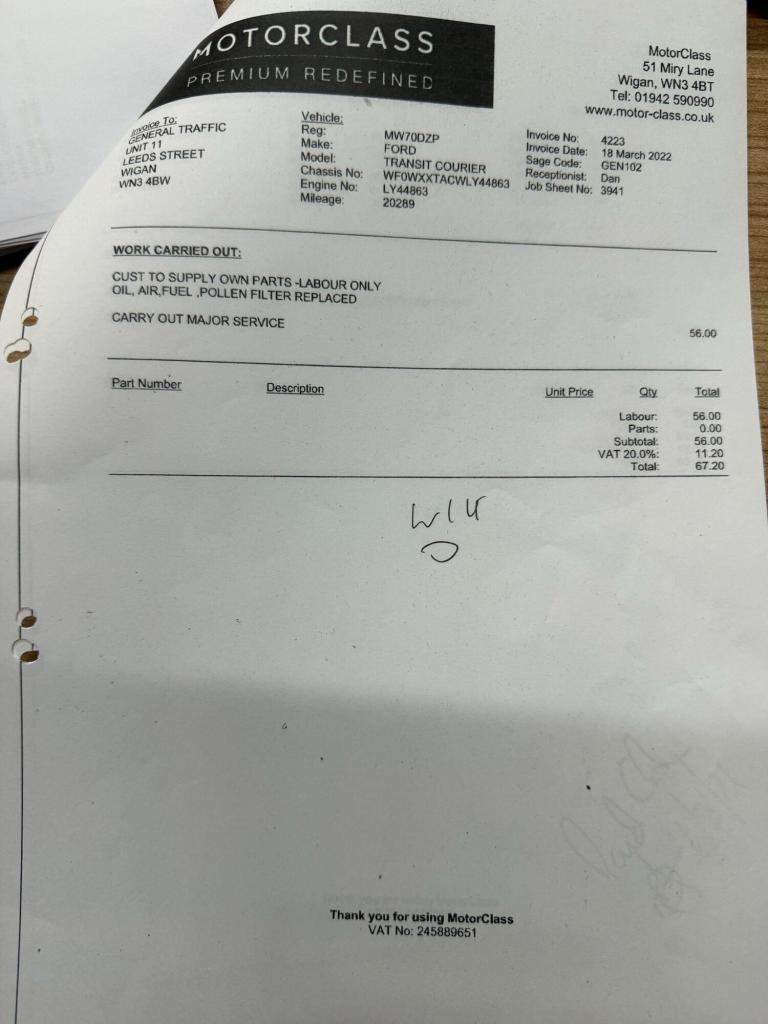 2020 Ford Transit Courier 1.5 TDCi Leader Van [6 Speed] PANEL VAN DIESEL Manual