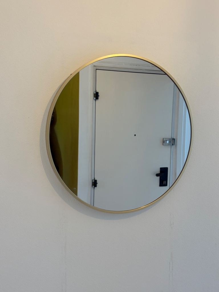 Habitat gold round wall mirror - 50x50cm
