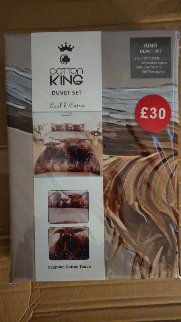 Cotton king duvet set