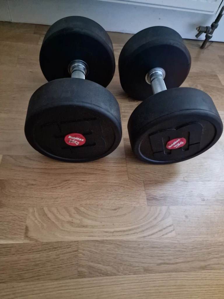 BRAND NEW 25kg Dumbbell set 2x - BodyMax Pro V4 PU Commercial Dumbbells