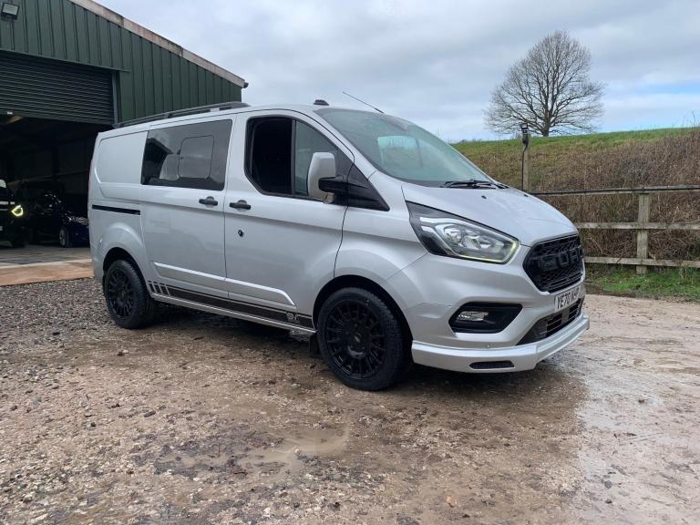 2020 70 FORD TRANSIT CUSTOM SWB TREND SILVER FACTORY CREW VAN **FFSH**NO VAT**