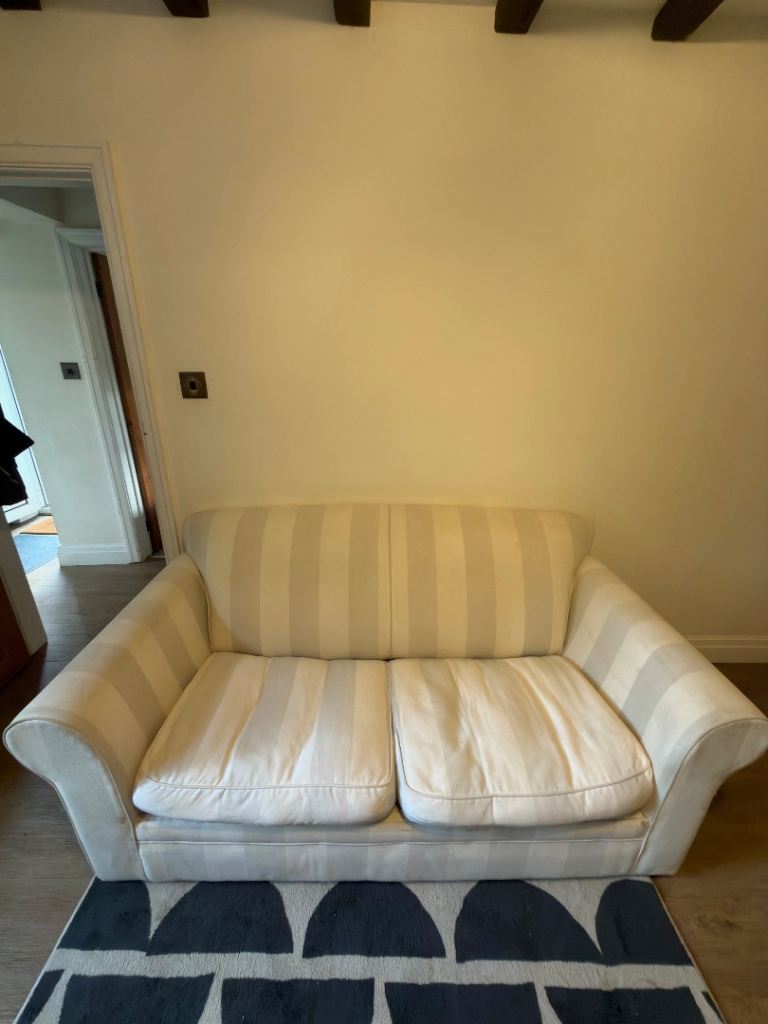Free white striped sofa bed 