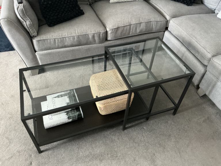 IKEA Glass Tables- Black