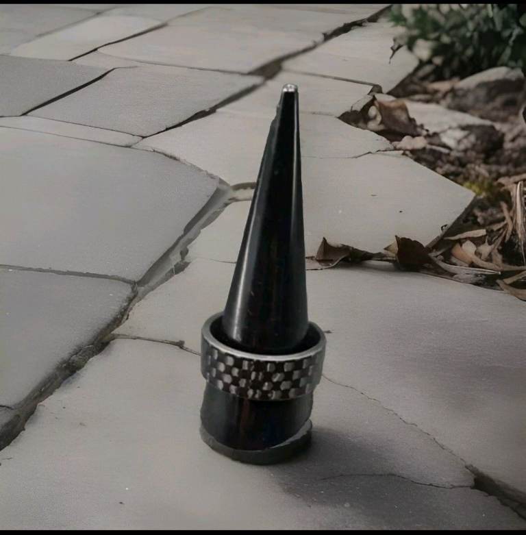 Mens Carbon Fibre Black Ring Size U½