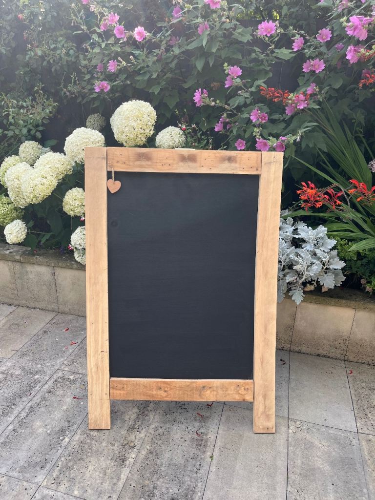 Large Wooden A-Frame Chalkboard