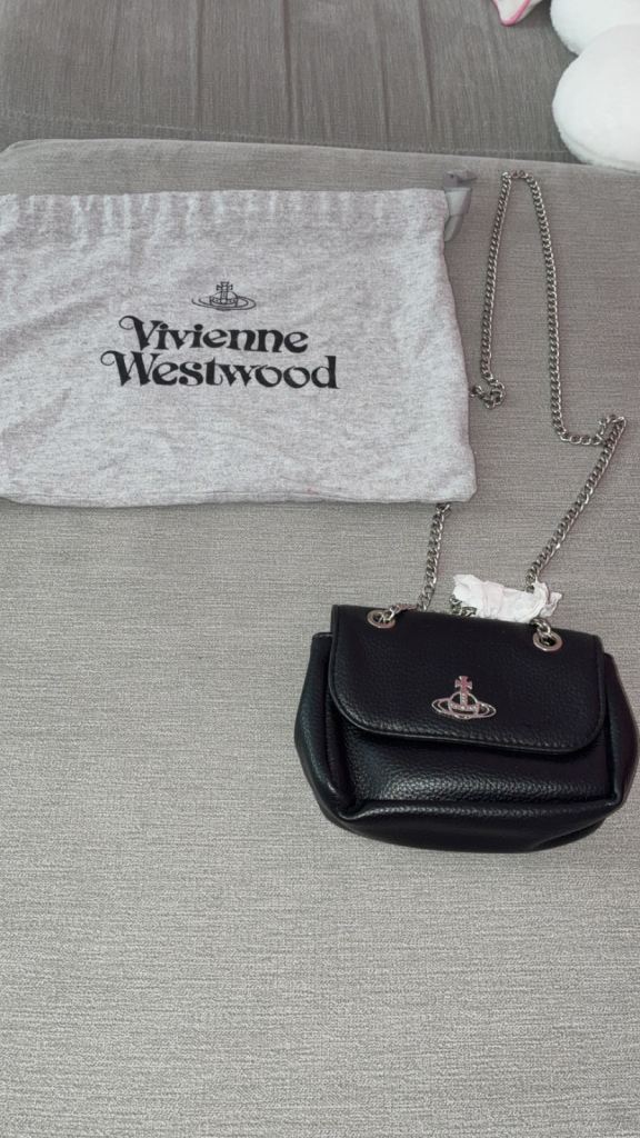 Vivienne Westwood Derby small chain black bag 