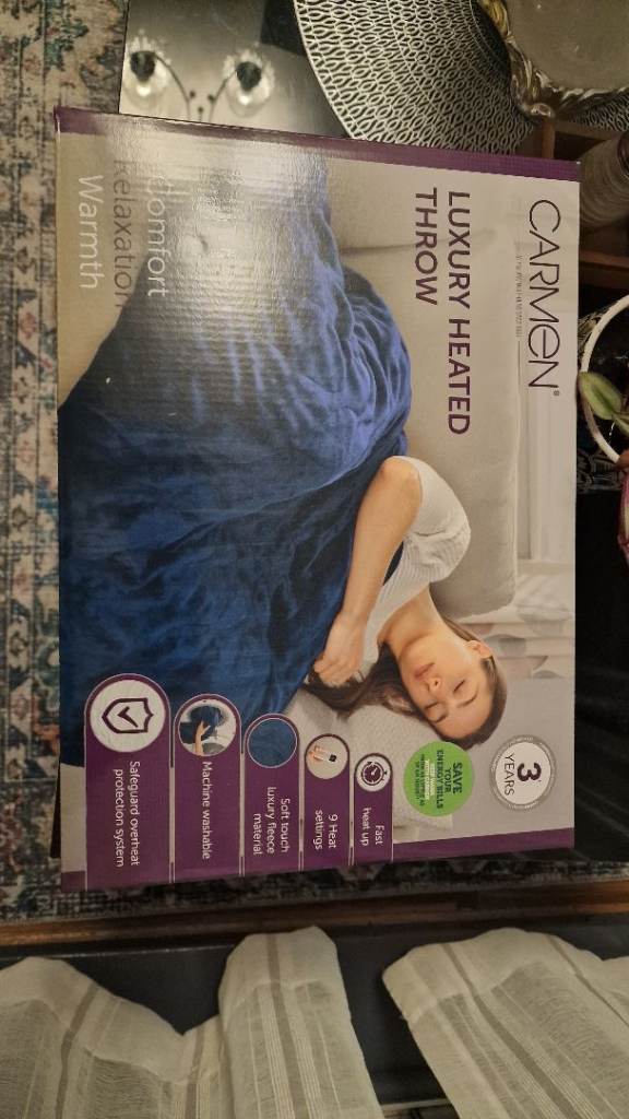 Luxury heated throw new