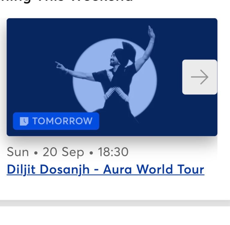 250 x 2 tickets !!!!!! 
Diljit Dosanjh - Aura World Tour Tickets