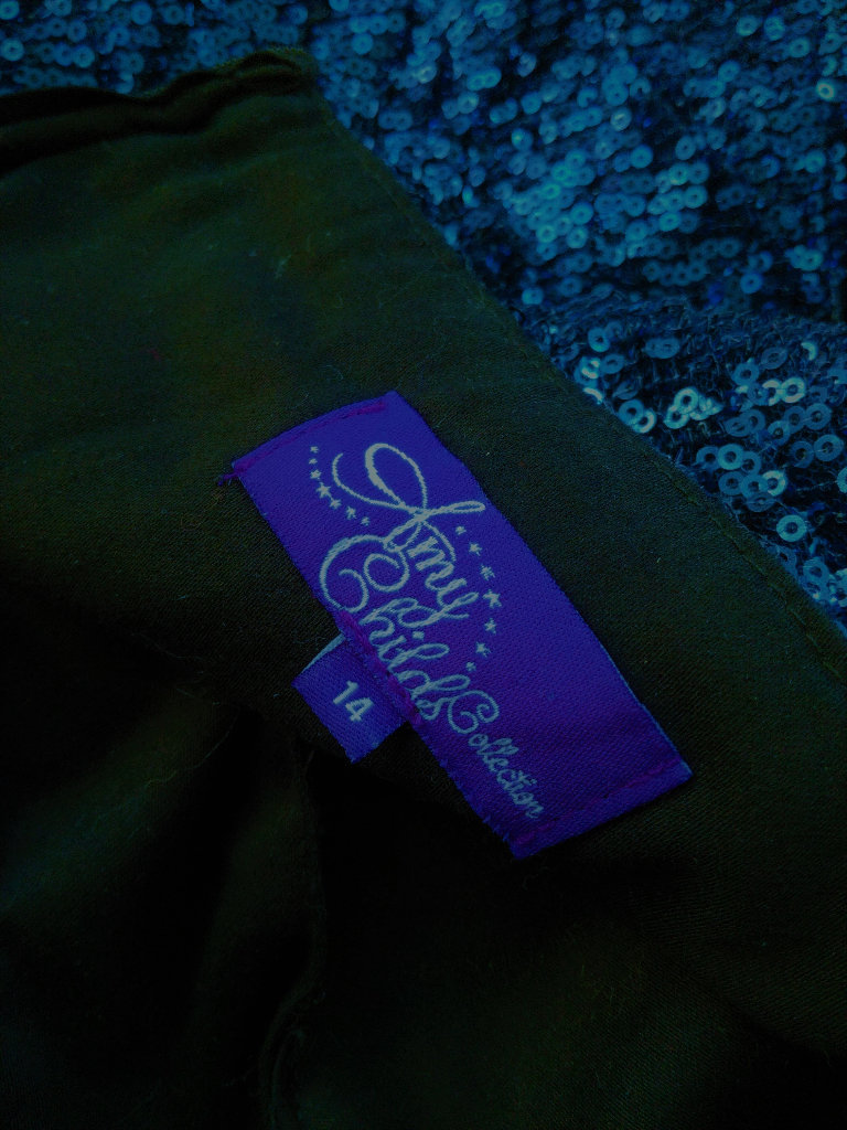 AMY CHILDS BLUE SEQUIN DRESS Designer Maxi Long Hour Glass Fit Strapless Boned Side Split Style