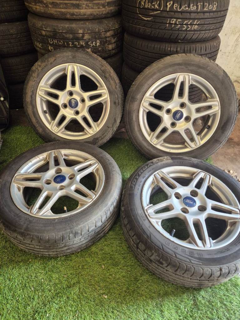 FORD FIESTA ALLOY WHEEL AND TYRE 195/55R15 2008 - 2015 + FAST UK 🇬🇧 POST 