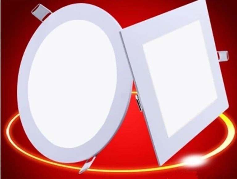 LED recessed Panel Light Round/Square Ceiling Downlight 3w/6w/18W/24W