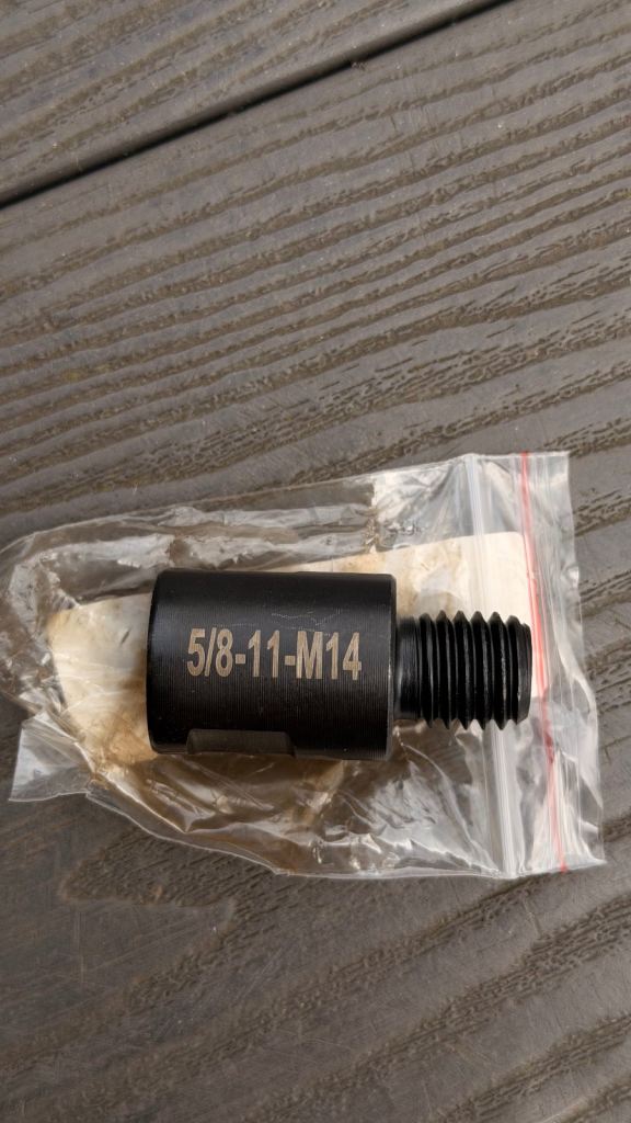 5/8"-11 female to M14 male thread converter adapter for angle grinders