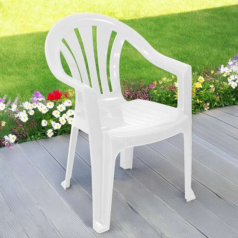 WANTED white plastic garden chairs as per image