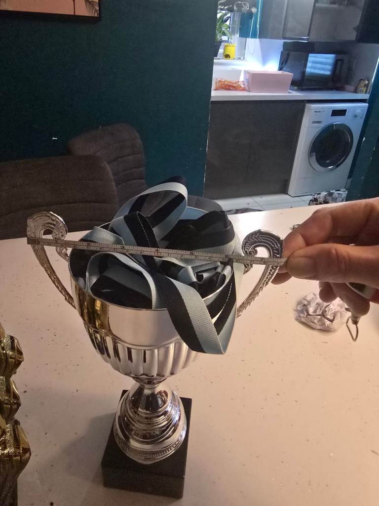 Football trophies and medals 