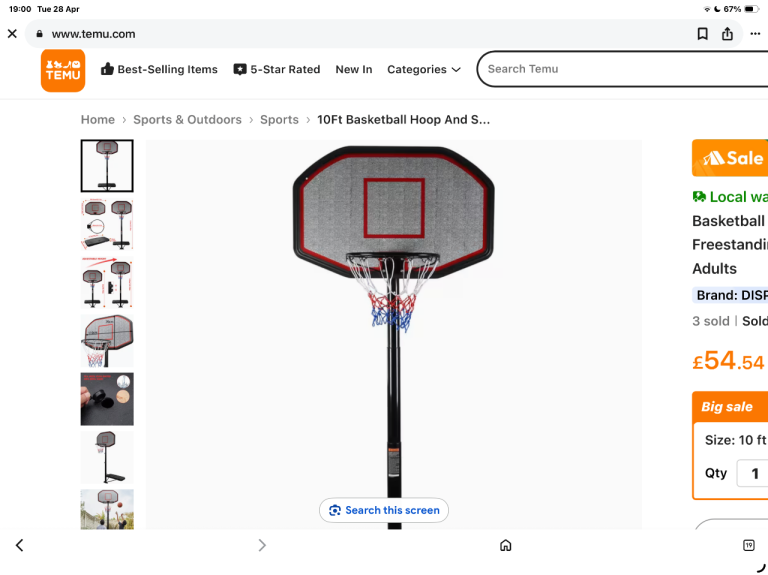 Basketball stand