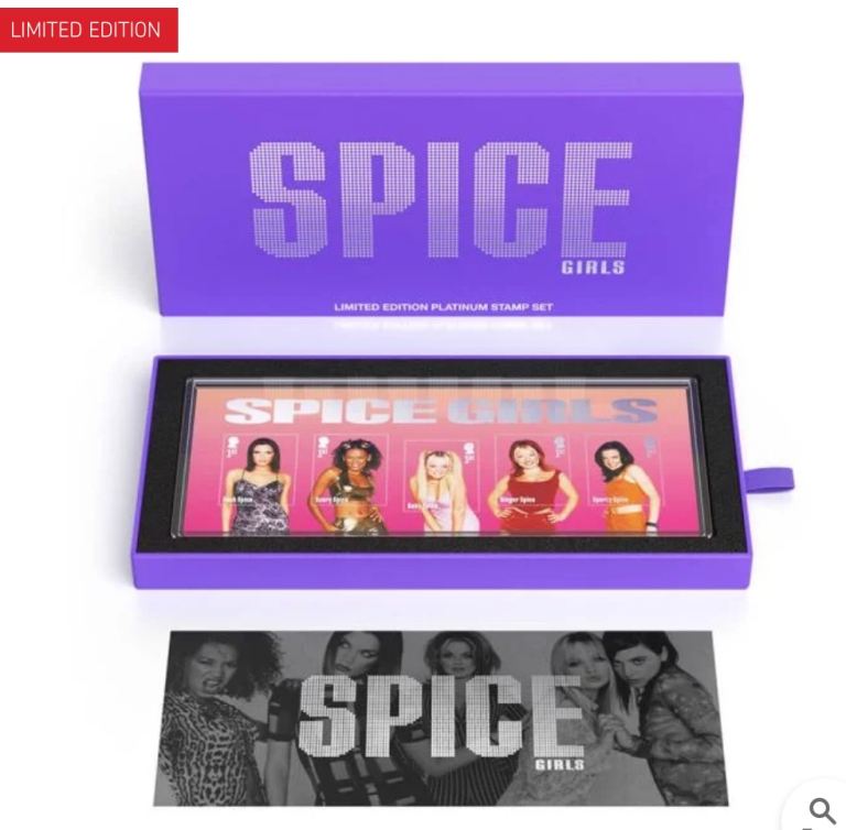 Spice Girls Platinum Miniature Sheet Stamps - Limited Edition Of 1000 - Royal Mail - BRAND NEW