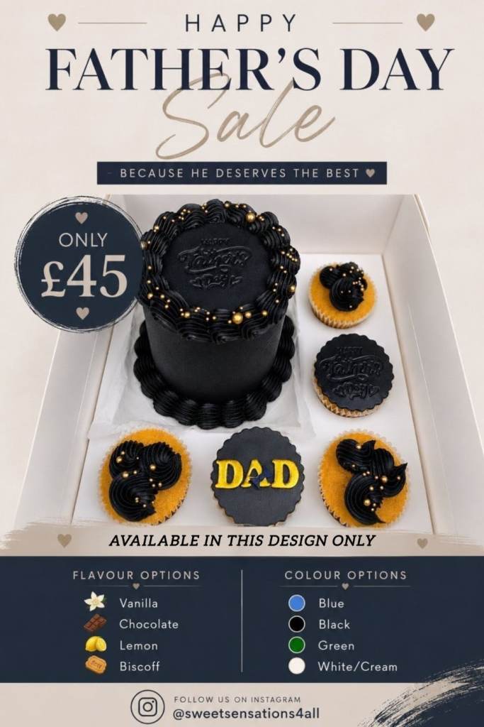 Fathers Day Cake and Cupcakes