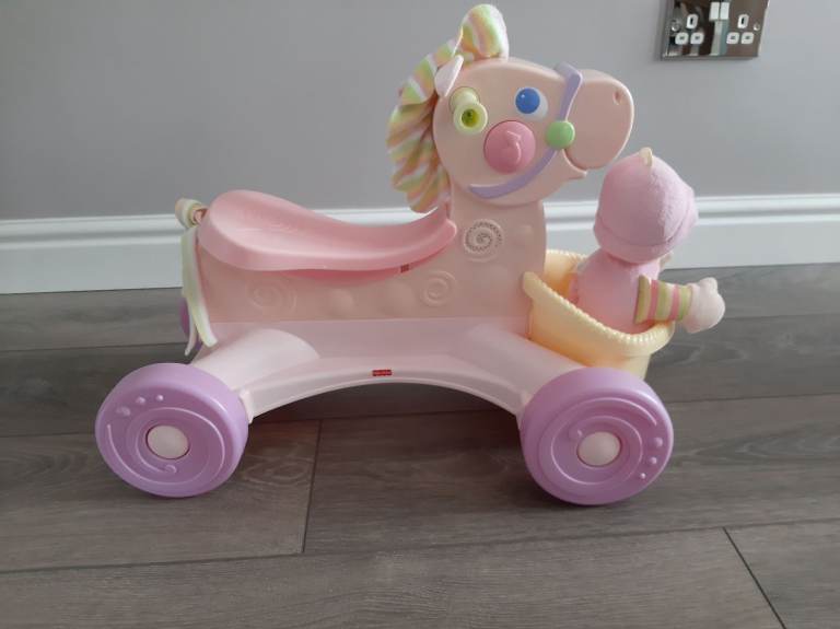 Fisher Price ride on musical pony. Collection only. 