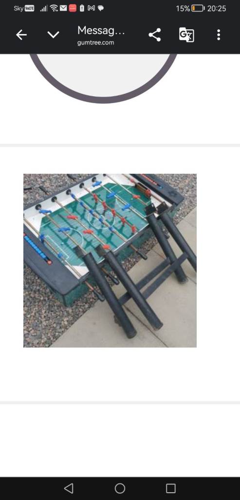 Foosball Table Football Game – Fair Condition