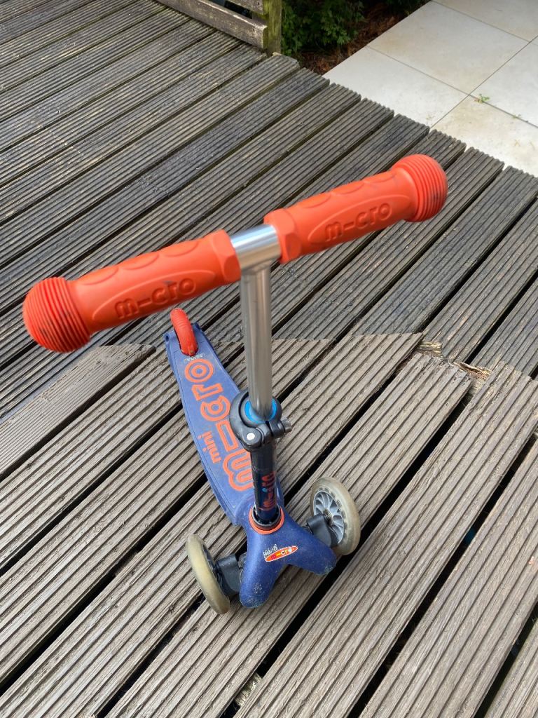Micro Mini Scooter - Blue and Orange, Good Condition