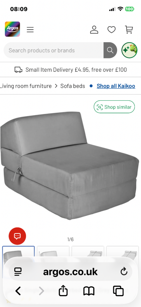 Chair bed for sale 