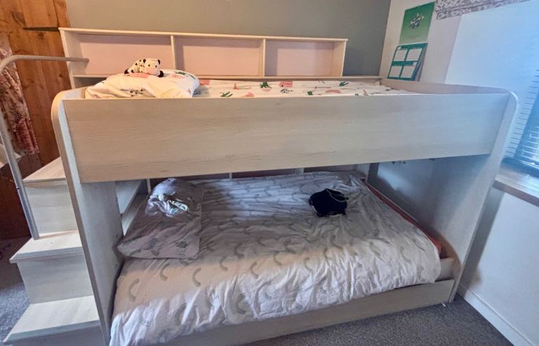 Kids bunk beds with storage