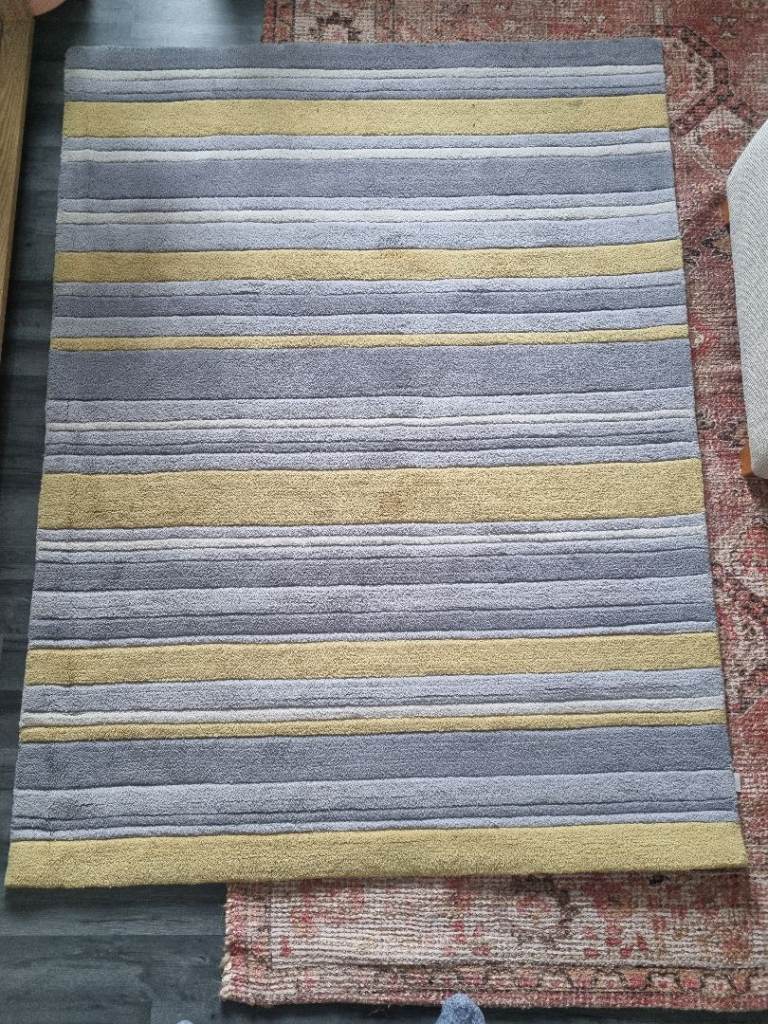 YELLOW GREY RUG