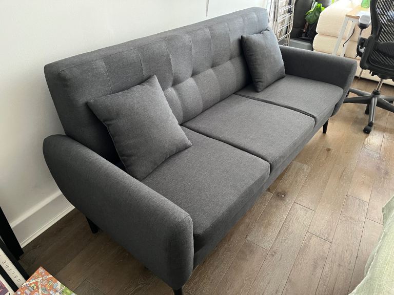 Grey 3 seater sofa - must go quickly 