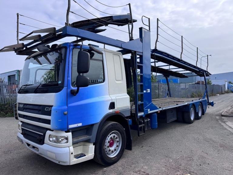 DAF CF75 310 6x2 + Belle 5 Car Transporter Body. Scissor Deck. Manual. Winch. 