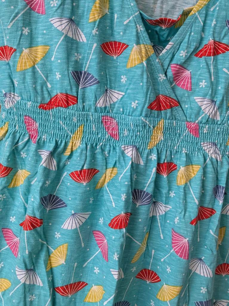 Frugi maternity nursing dress.  Pacific aqua parasols size 10 BNWT