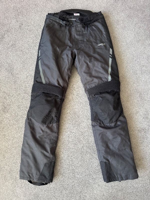 Kawasaki Textile Motorcycle Trousers 2XL + armour & thermal liner