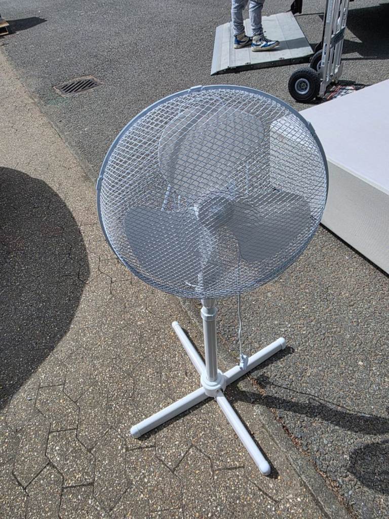 White Standing Pedestal Fan