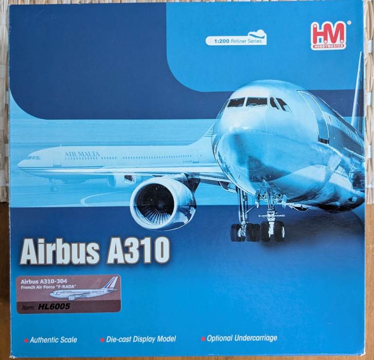 Hobby Master HA6005 - Airbus A310 - French Air Force Armee de l'Air F-RADA Airliner BNIB