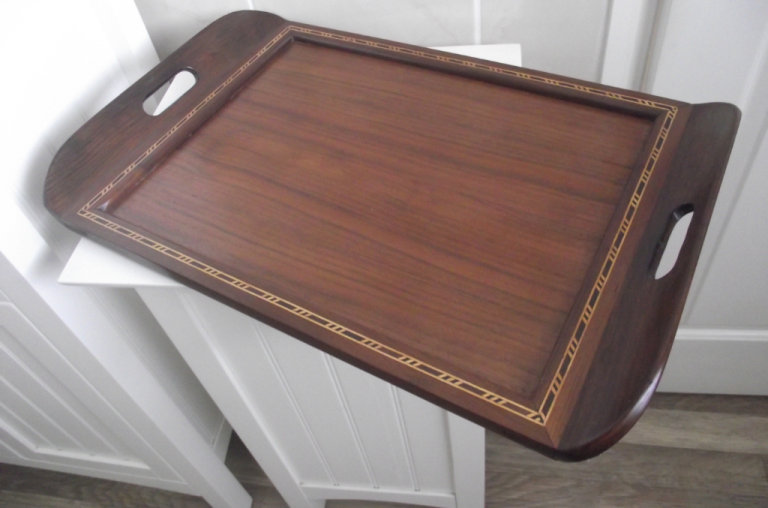 Antique walnut tray