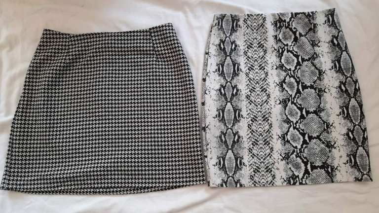 Size 8 skirts £3 each, both for  £5.